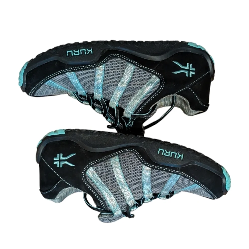 KURU Chicane Women's Trail Hiking Shoes black and aqua glitter lace up size 6.5 - Picture 3 of 8